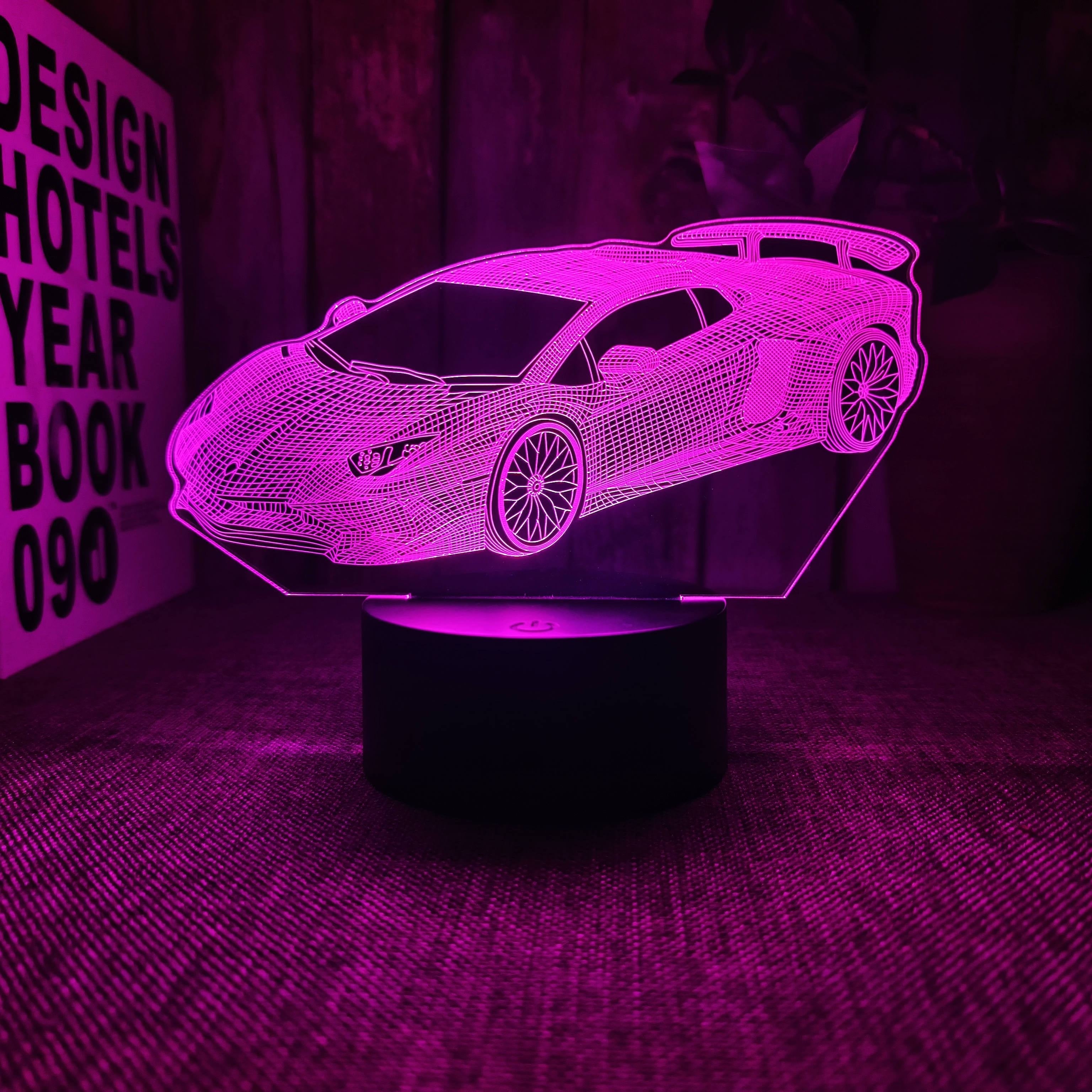 AutoLamp – 3D Sportauto Nachtverlichting met USB