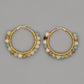 Sanne's Elegant Boho Nature-Inspired Crystal Hoop Earrings