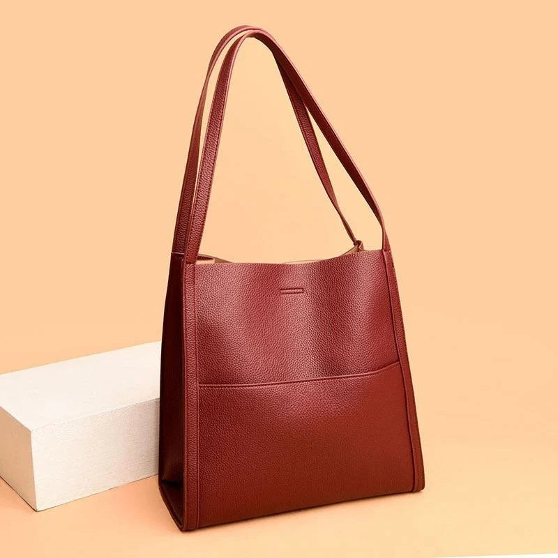 LuxeCarry - Elegante Leren Schoudertas voor Dames
