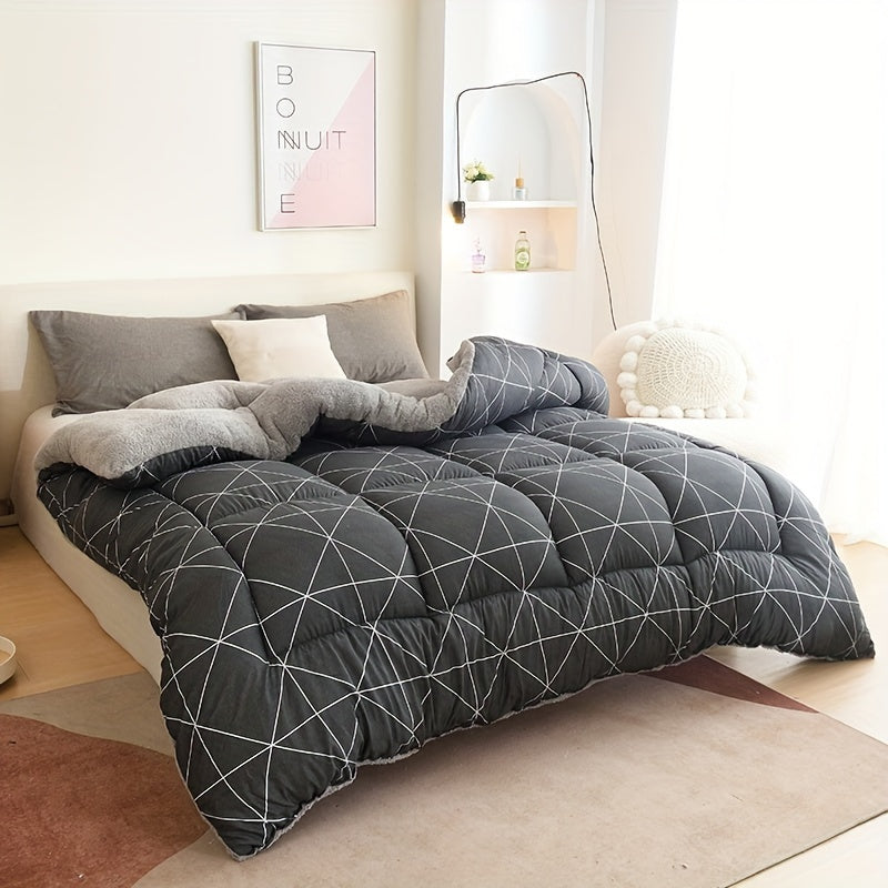Luxe All-Seizoenen Dekbed Inzet met Geometrische Patronen