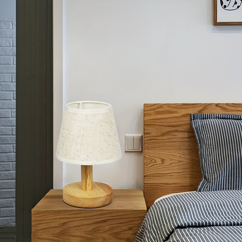 NordicGlow - Houten LED Slaaplamp met Linnen