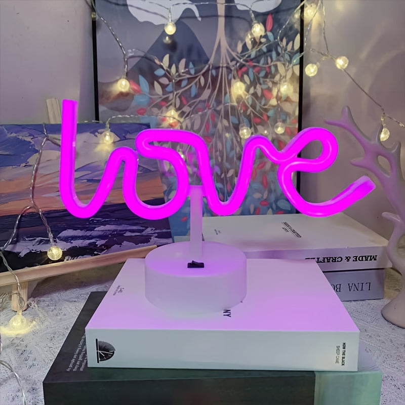 NeonLiefde Lamp – Verlichte Neon Tafellamp voor Feesten