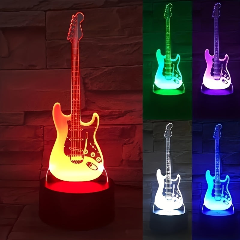 MusicGlow – 3D Gitaar Nachtlamp met Kleurverlichting