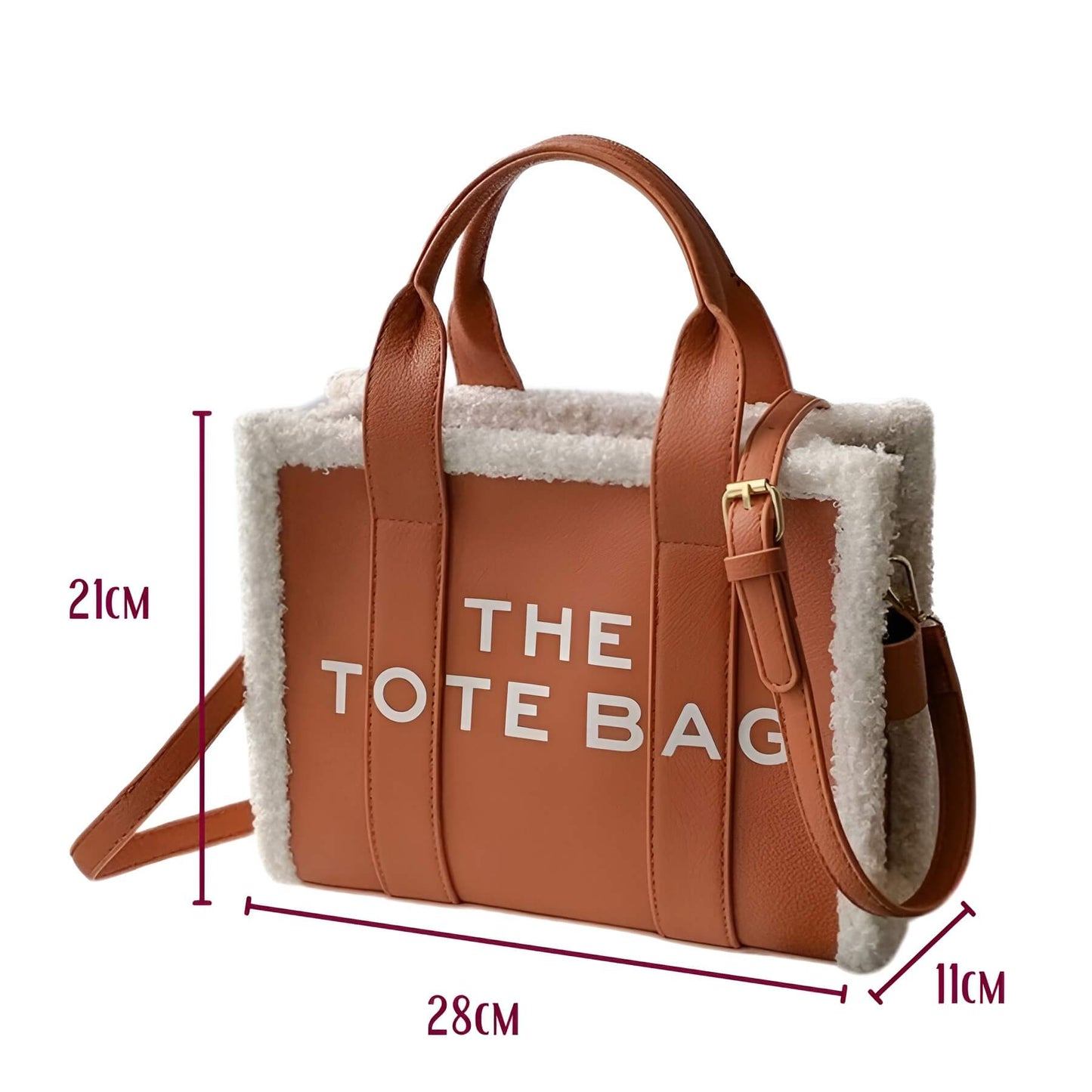 LuxVibe Bag - PU Leren Tas met Faux Bont