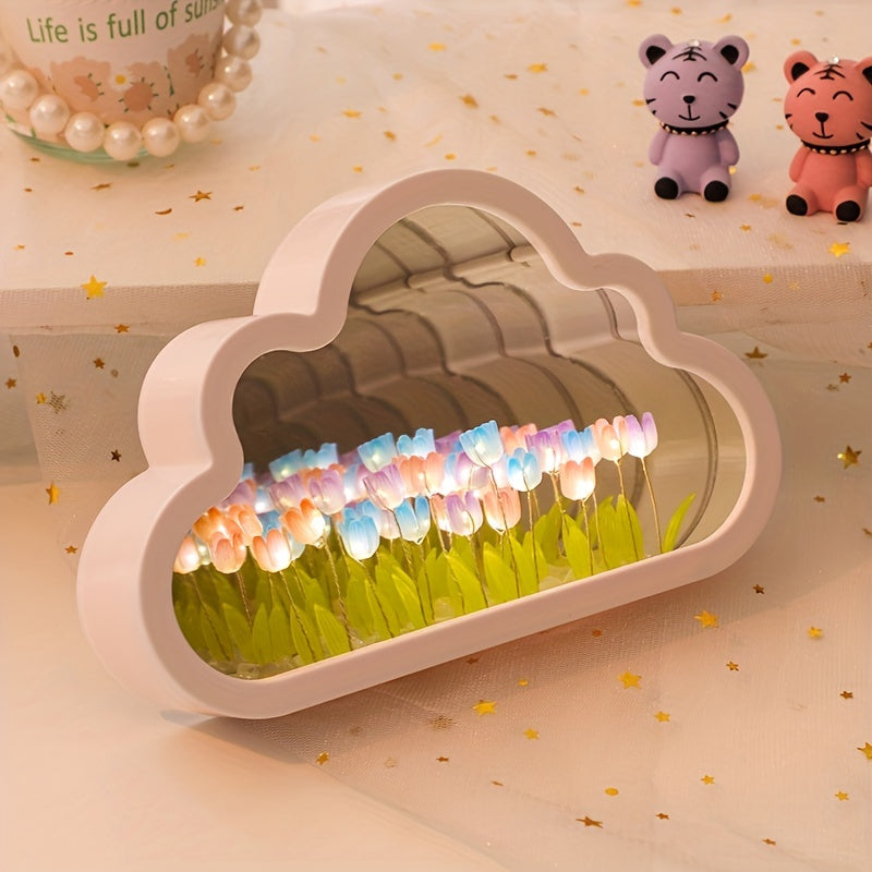 TulipGlow Lamp – LED Nachtlamp met Bloemenstijl