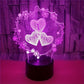 IllusionGlow - 3D Love Hart Nachtlamp