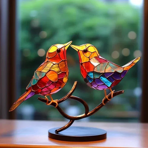 Crystalbird - Vogels van Gekleurd Glas voor een Verfijnd Interieurontwerp