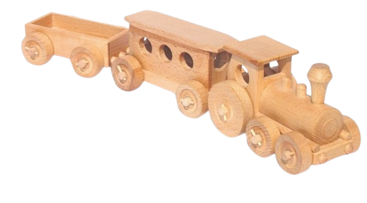 WoodenTrain - Speelgoed met Afneembare Wagons voor Kinderen