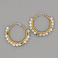 Sanne's Elegant Boho Nature-Inspired Crystal Hoop Earrings