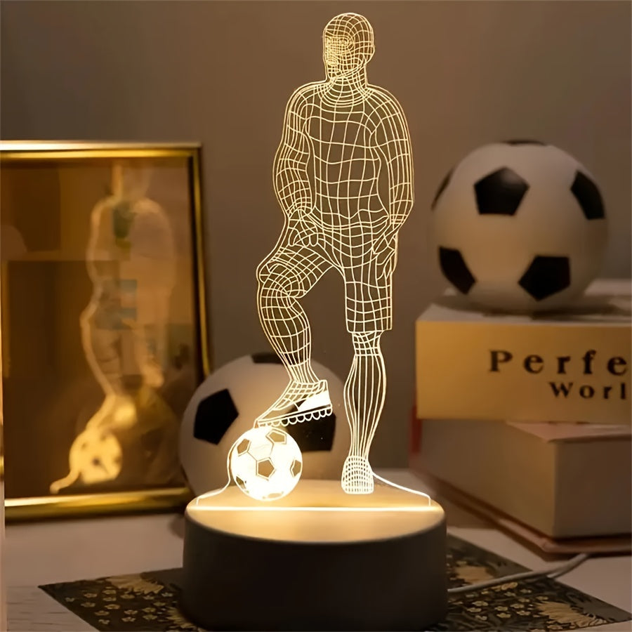 SportGlow Lamp - 3D Voetbal Illusie Tafellamp