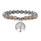 Elegante Mila Armband met Natuurlijke Kristallen en Levensboom Design