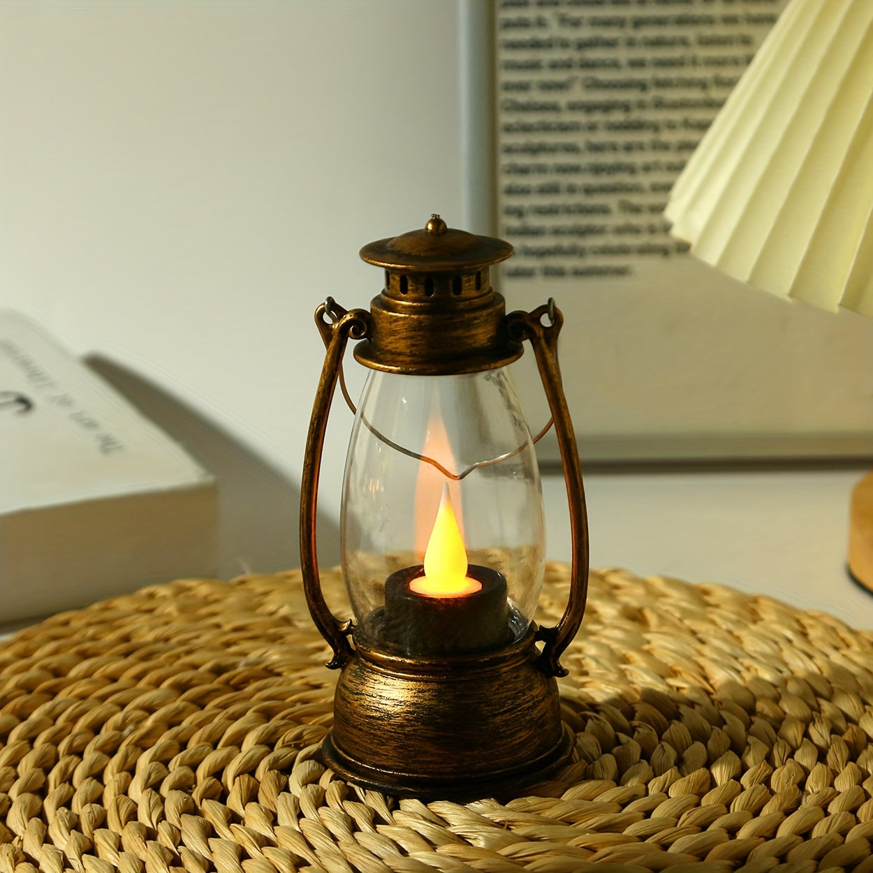 NostalgicGlow - LED Kerosine Lamp met Gele Vlam