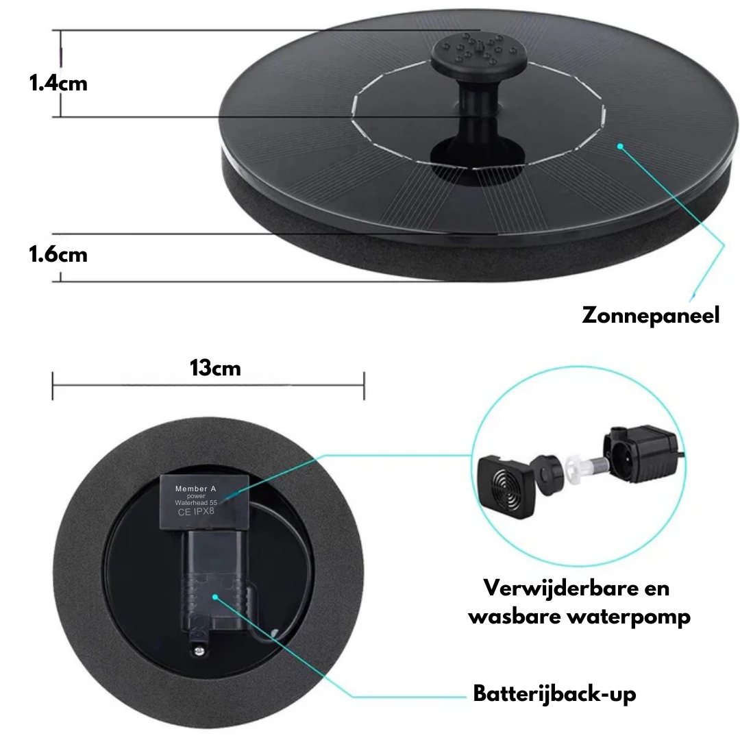 TranquilFlow – Rustgevende Tuinfontein met Zonlicht