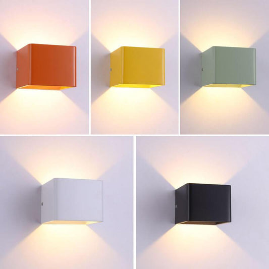 LuminSquare - Vierkante Mini Wandlamp van Aluminium