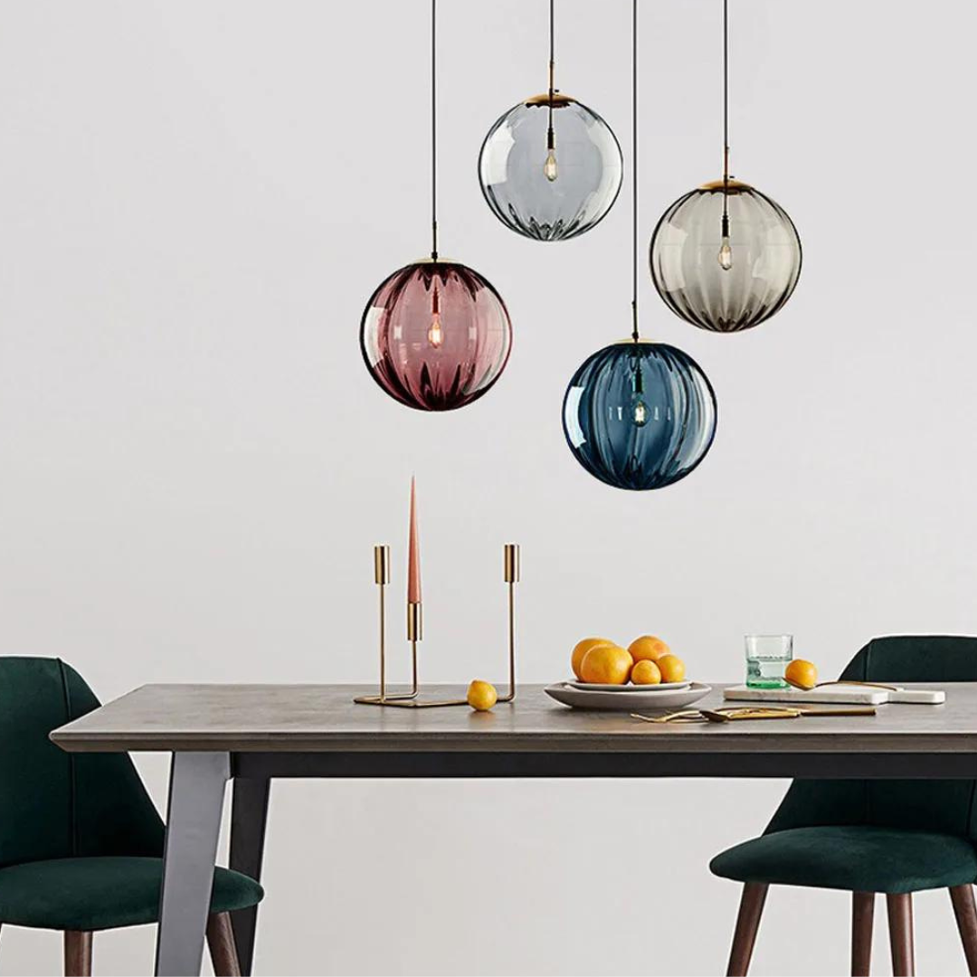 Elegante Glazen Bol Hanglamp voor Luxe Interieurs