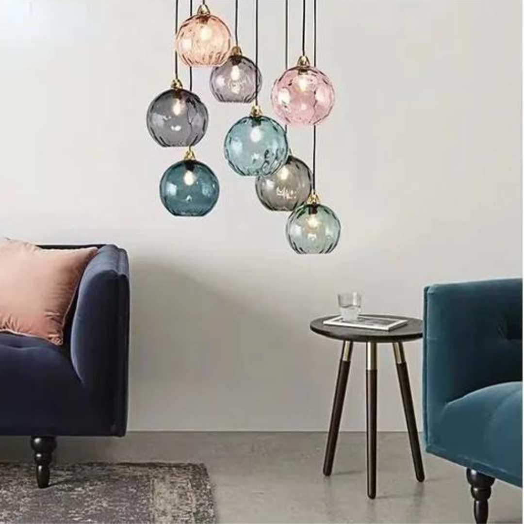 Elegante Glazen Bol Hanglamp voor Luxe Interieurs