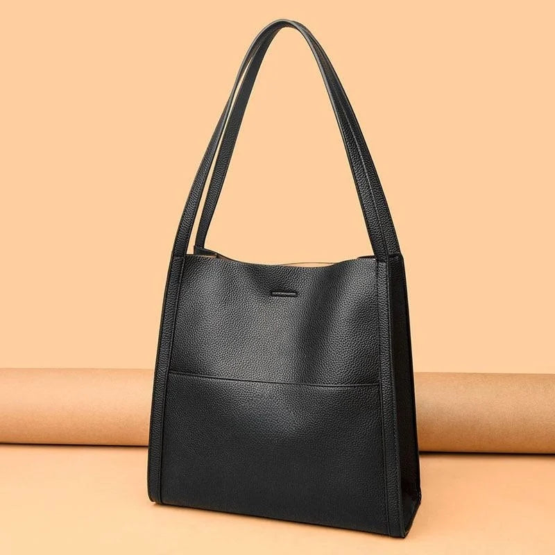 LuxeCarry - Elegante Leren Schoudertas voor Dames
