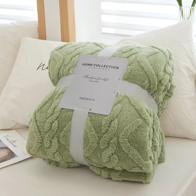 CozyLuxe - Luxe Lamswollen Deken voor Slaapkamer