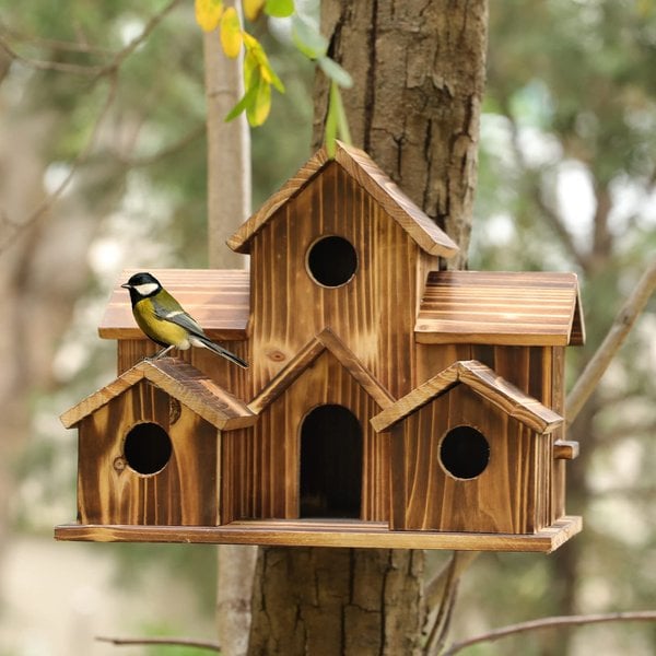 NatureNest – Stijlvol Handgemaakt Vogelhuis van Hout