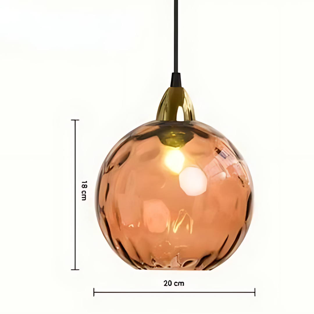 Elegante Glazen Bol Hanglamp voor Luxe Interieurs