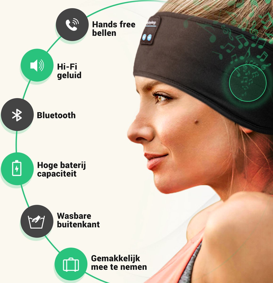 SleepWave™ - Slimme Bluetooth Slaapband voor Diepe Rust