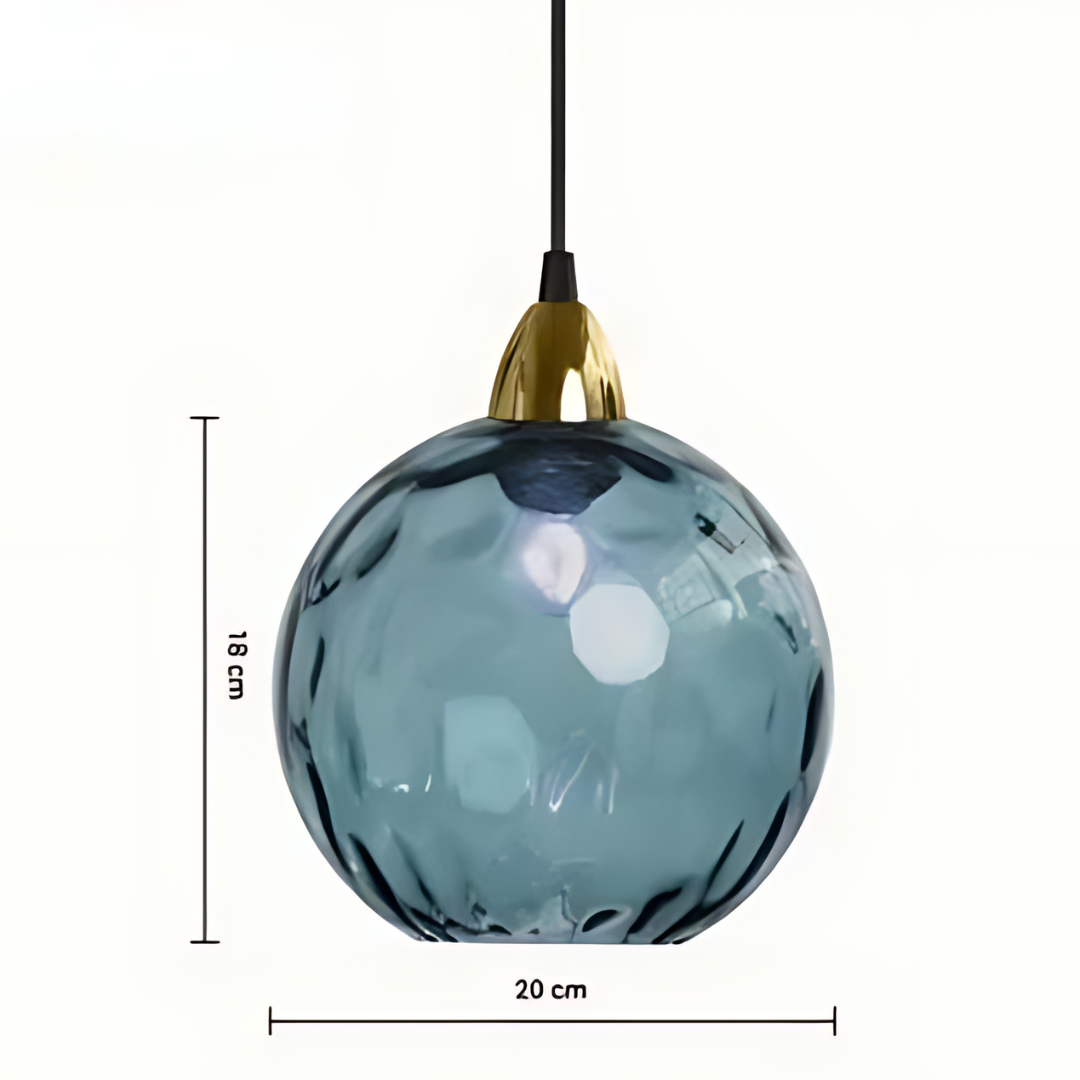 Elegante Glazen Bol Hanglamp voor Luxe Interieurs