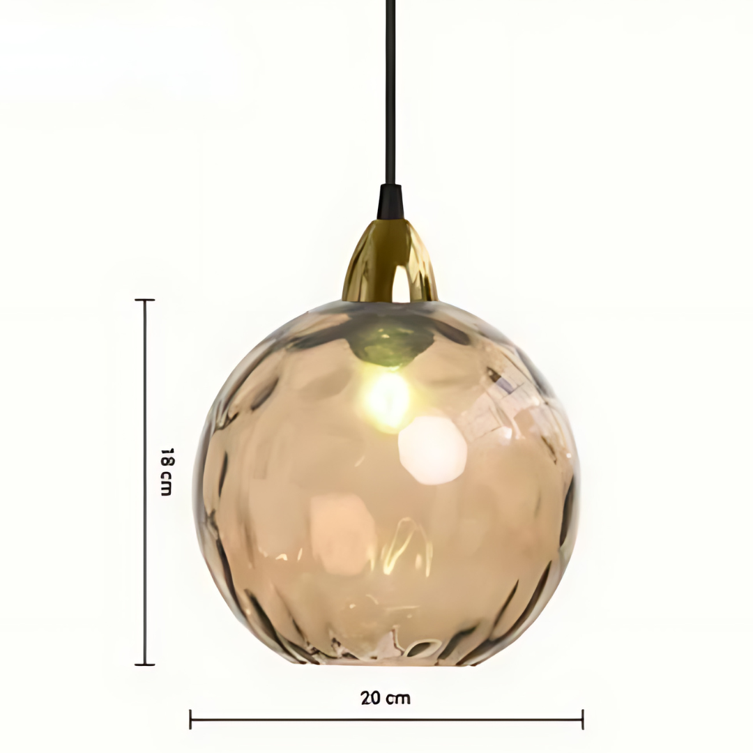 Elegante Glazen Bol Hanglamp voor Luxe Interieurs