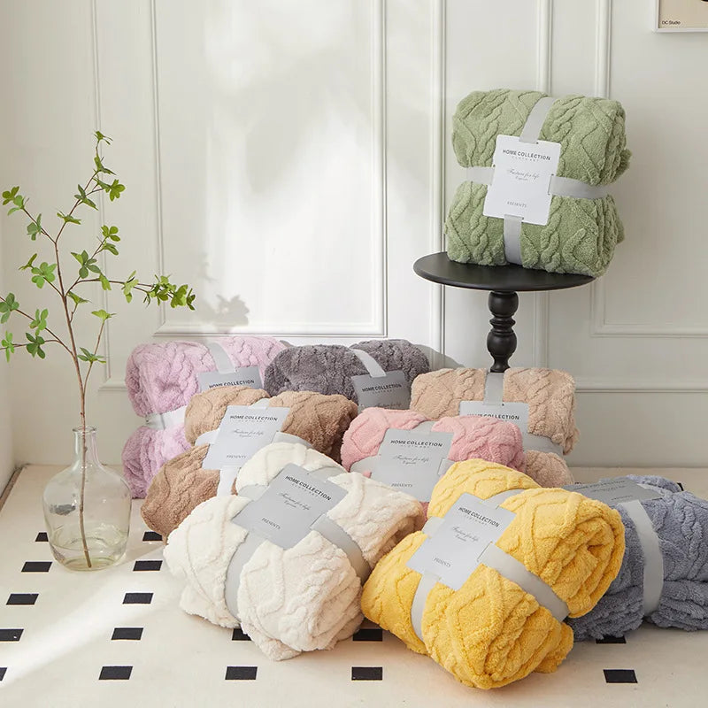 CozyLuxe - Luxe Lamswollen Deken voor Slaapkamer