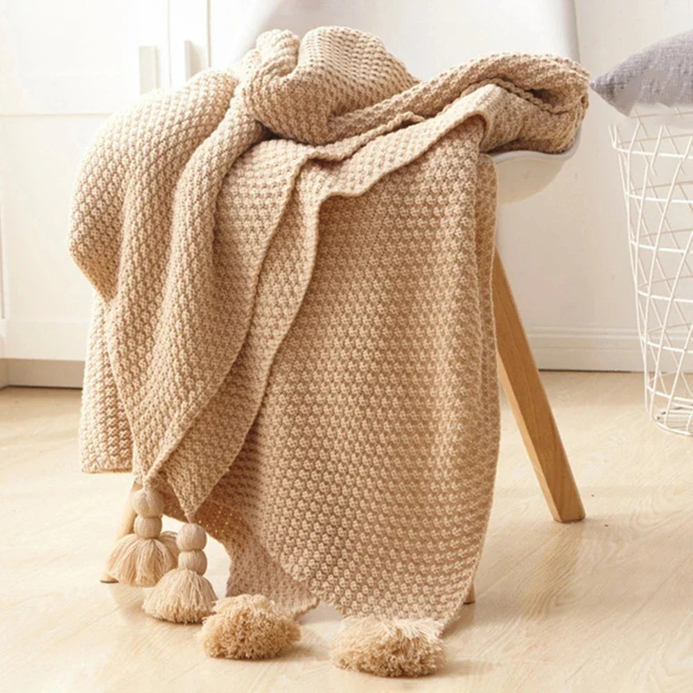 NordicCozy – Handgeweven Woldeken met Franje