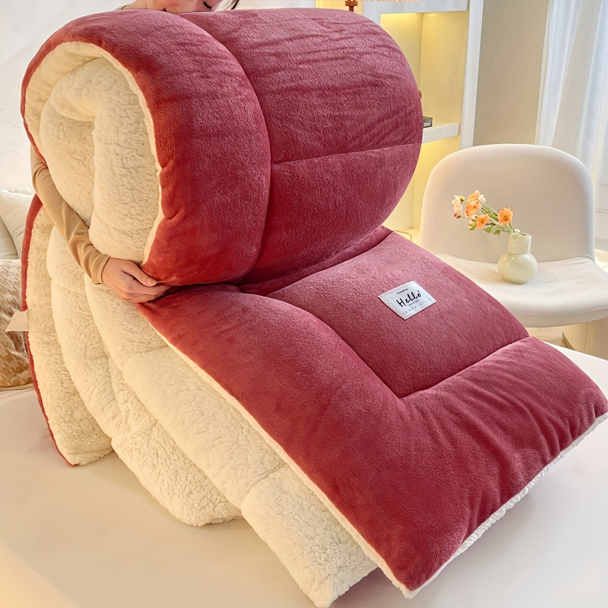 Stijlvol Cabin Sherpa Fleece Dekbed – Ultiem Comfort & Warmte