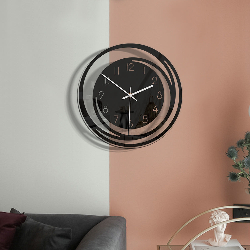Elegante Stille Wandklok in Acryl – Modern en Stijlvol