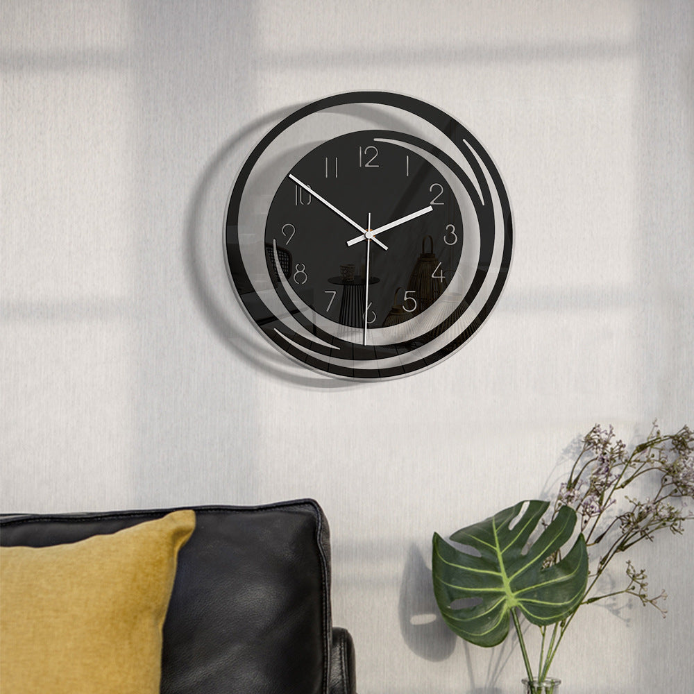 Elegante Stille Wandklok in Acryl – Modern en Stijlvol