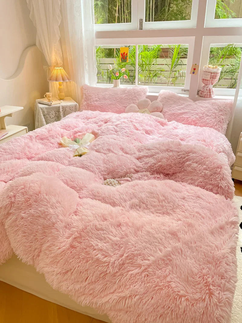 FluffCandy - Luxe Langharig Dekbedovertrek voor Winterse Warmte