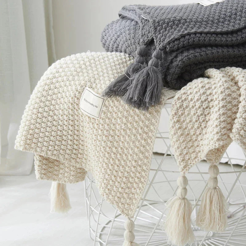 NordicCozy – Handgeweven Woldeken met Franje