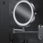 GlamGlow - Luxe LED Wandspiegel met Vergrootlens en Oplaadbare USB