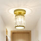 CrystalLuxe – Zwart-Gouden Kristallen Plafondlamp