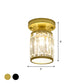 CrystalLuxe – Zwart-Gouden Kristallen Plafondlamp
