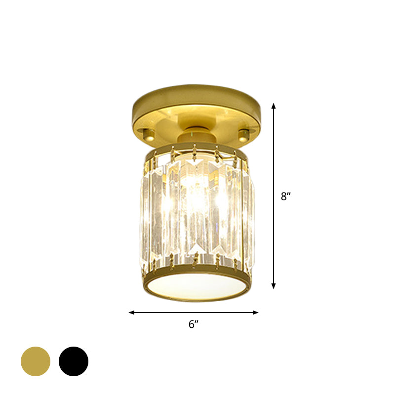 CrystalLuxe – Zwart-Gouden Kristallen Plafondlamp