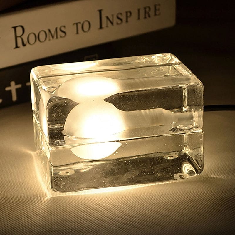 Icecube Lamp - Moderne tafellamp in de vorm van een ijsblok