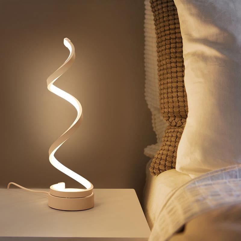 SpiraLuxe – Moderne LED Tafellamp met Spiraalontwerp