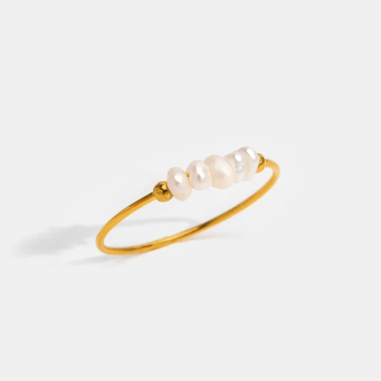 Elegante Sophie Gouden Parelring - Tijdloze Luxe