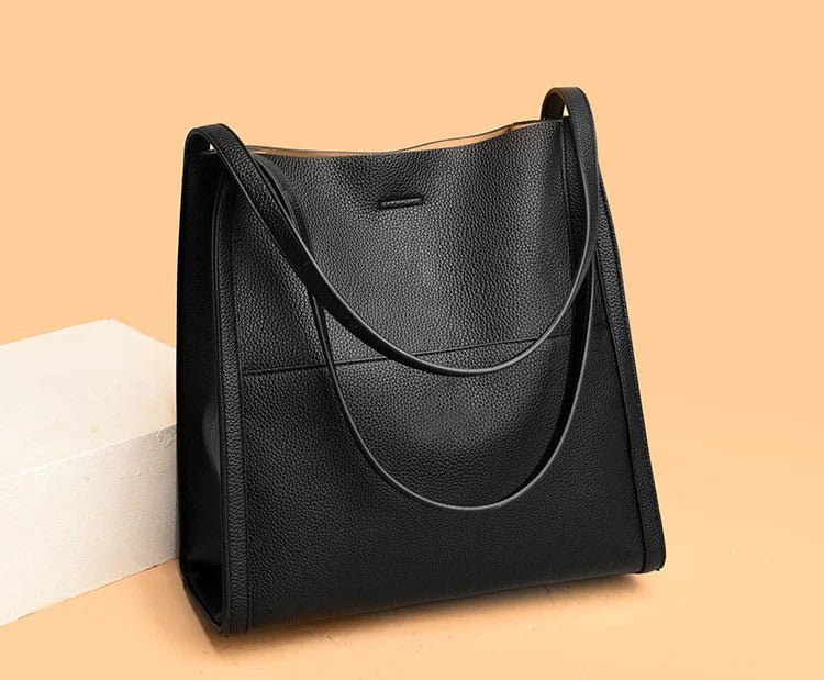 LuxeCarry - Elegante Leren Schoudertas voor Dames