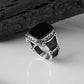 Elegante Zwarte Onyx en Zilveren Ring voor de Moderne Man - Max