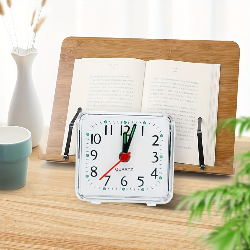 TimeSquare – Minimalistische Witte Wekker voor Bureau & Slaapkamer