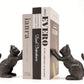 VintageCat - Rustieke Gietijzeren Boekensteunen voor Stijlvolle Interieurs