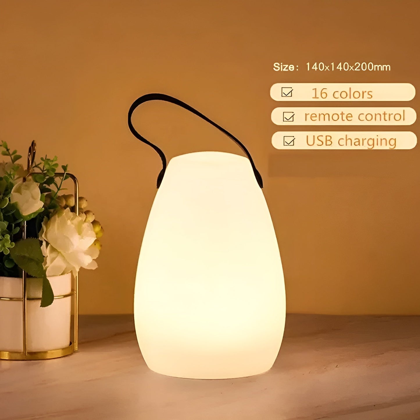 LuminaGlow Luxe LED Verlichting – Draagbaar en Waterdicht met 16 Kleuren