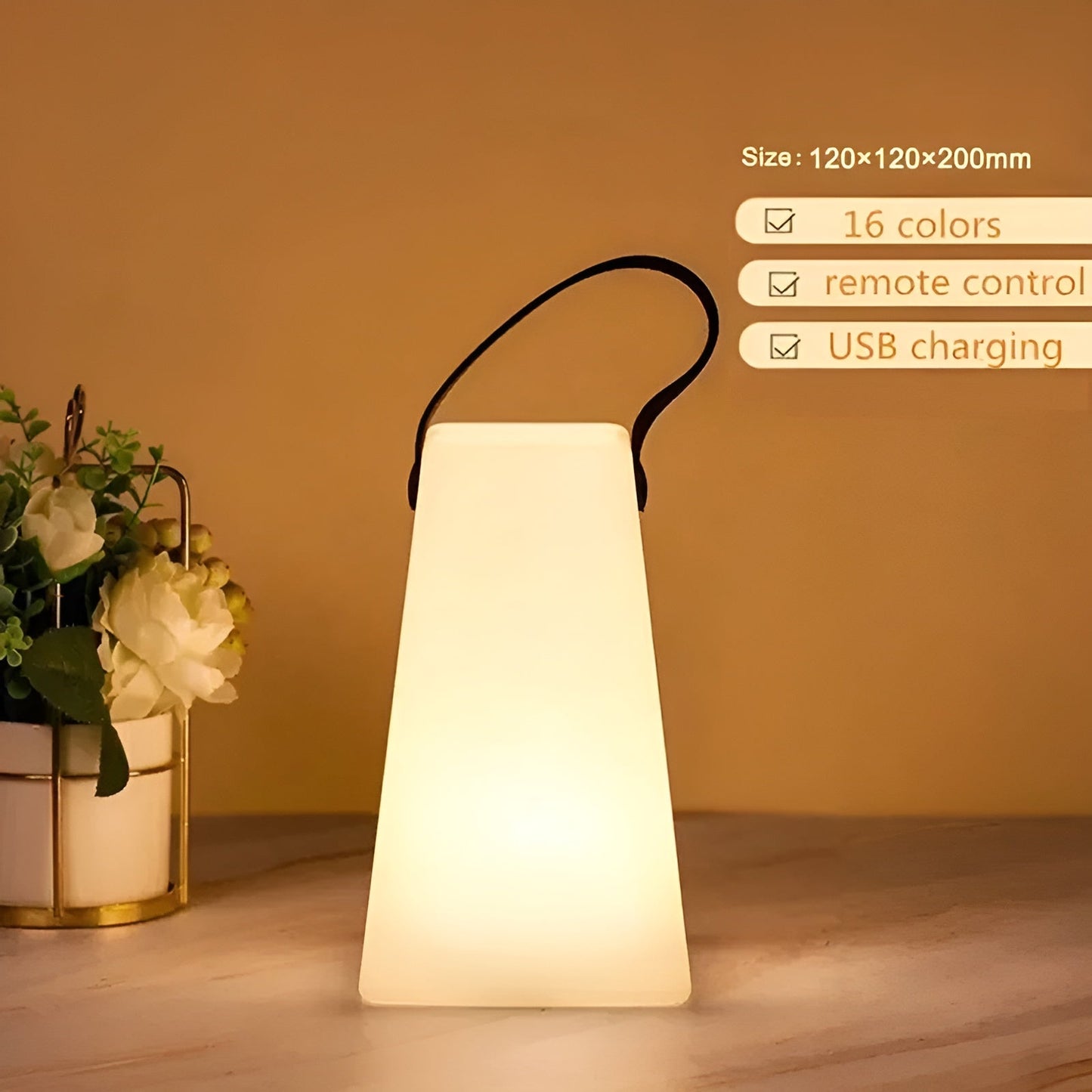 LuminaGlow Luxe LED Verlichting – Draagbaar en Waterdicht met 16 Kleuren