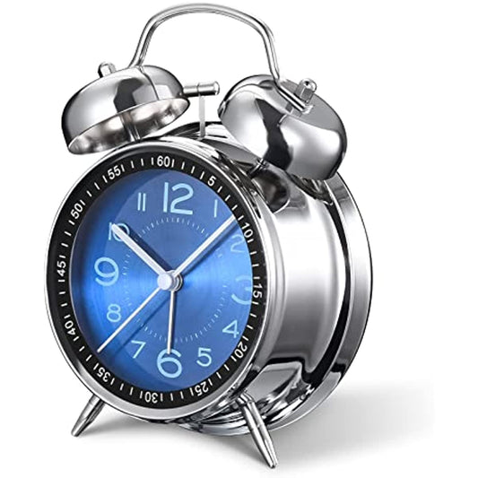 RetroBell Clock – Stijlvolle Stille Wekker met Verlichting