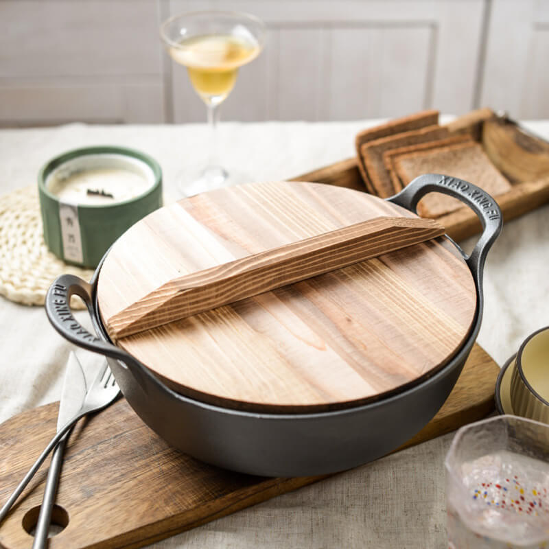 CastePrima Pan - Duurzaam Antiaanbak & Houten Deksel