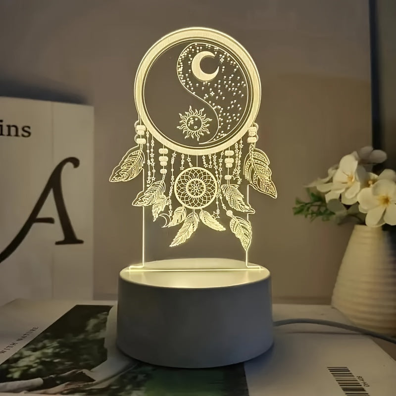 DreamCatcherGlow – 3D LED Nachtverlichting met USB